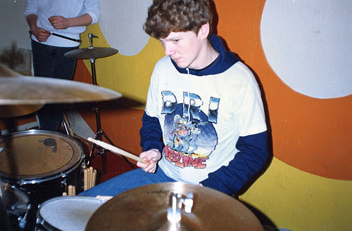 young gord on the drums