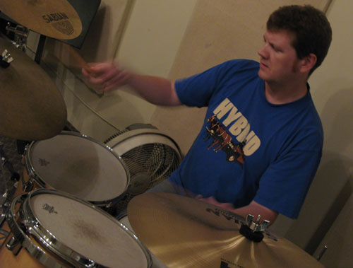 gord on the drums