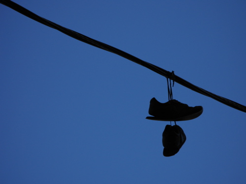 shoes on a wire